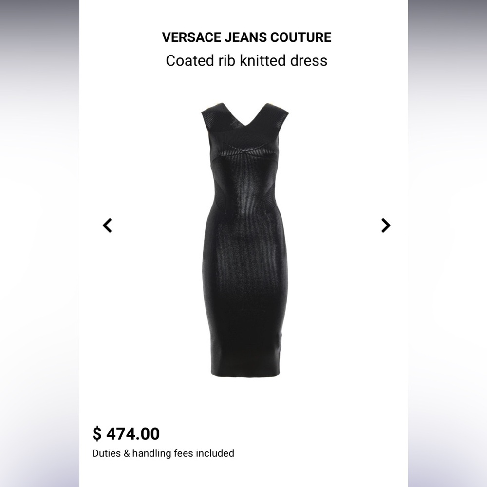 VERSACE JEANS COUTURE
Coated rib knitted dress✨
